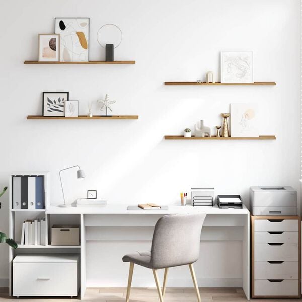 vidaXL Polica na zidu 4 pcs Smeđa 100 x 9 x 3 cm Konstruirano drvo