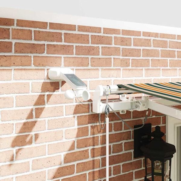 vidaXL Skrovita tenda Zelena i žuta 400 &times; 300 cm Poliester i metal