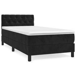 vidaXL Box spring krevet s madracem crni 80 x 200 cm bar&scaron;unasti