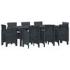 vidaXL Vrtni set za objed 9 pcs Antracit Polipropilen