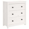 vidaXL Komoda bijela 70 x 35 x 80 cm od masivne borovine