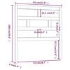 vidaXL Uzglavlje za krevet boja meda 81 x 4 x 100 cm masivna borovina