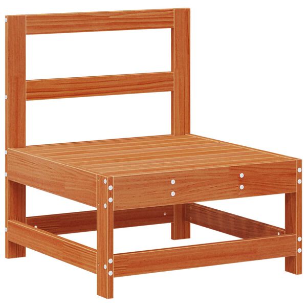 vidaXL Set lounge namje&scaron;taja za vrt 7 pcs Vosak Smeđa Masivna borovina