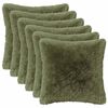 vidaXL Presvlaka za jastuk 6 pcs HEERLEN Zelena 35 x 35 cm PV flis