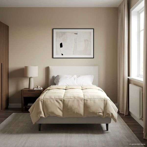 vidaXL Ljetni pokrivač &Scaron;onerisan Krema 140 x 200 cm Mikrovlakna