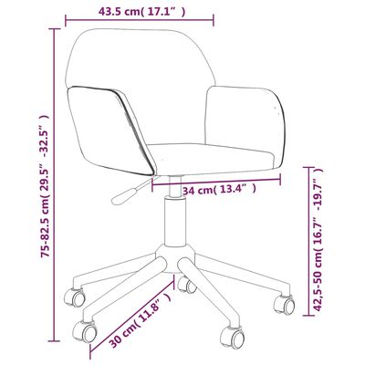 vidaXL Okretne blagovaonske stolice od tkanine 2 kom krem