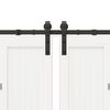 vidaXL Pribor za klizna vrata 366 cm čelični crni