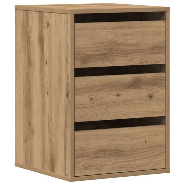vidaXL Kutna komoda s ladicama boja artisian hrast 40x41x58 cm drveni