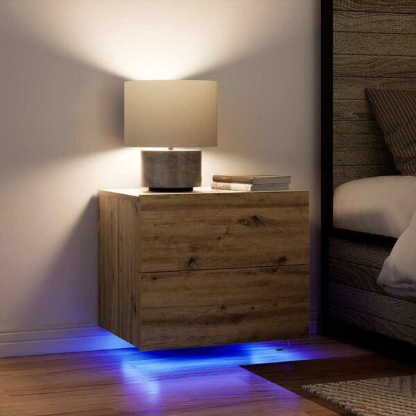 vidaXL Noćni ormar Umjetnički hrast 50 x 39 x 41 cm Konstruirano drvo