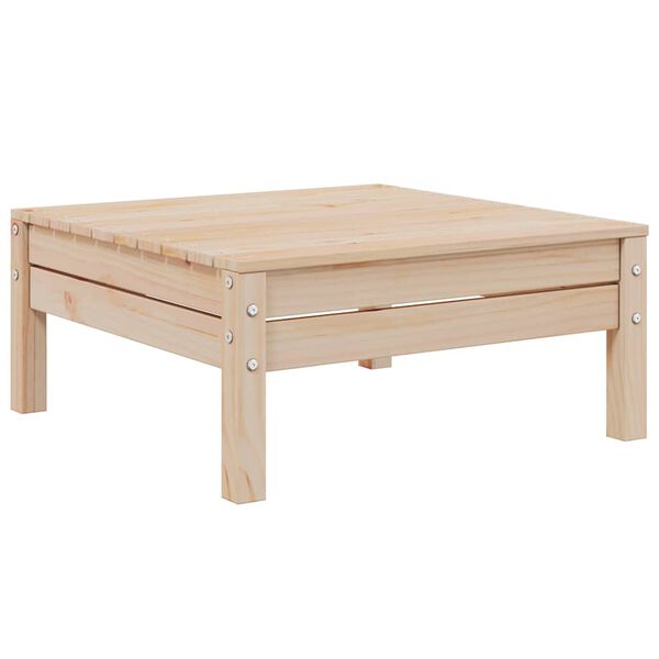 vidaXL 3-dijelna vrtna garnitura od masivne borovine s krem jastucima