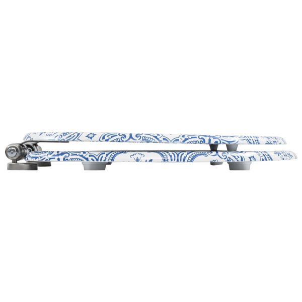 vidaXL Toaletna daska s mekim zatvaranjem MDF s uzorkom porculana