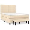 vidaXL Krevet s oprugama i madracem krem 140x200 cm od tkanine