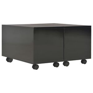 vidaXL Stolić za kavu visoki sjaj crni 60x60x35 cm konstruirano drvo