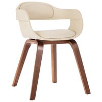 vidaXL Blagovaonska stolica bijela od savijenog drva i umjetne kože