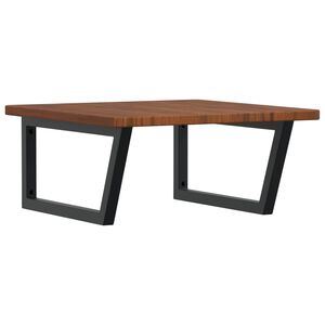 vidaXL Zidna polica za umivaonik od čelika i masivne hrastovine