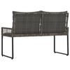 vidaXL Vanjska klupa Sivi 118 x 55 x 82 cm PE Rattan i Tkanina
