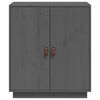 vidaXL Komoda siva 65,5 x 40 x 75 cm od masivne borovine