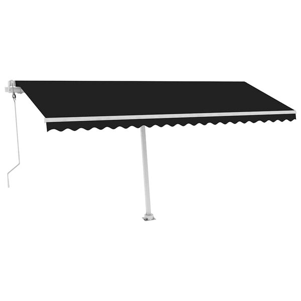 vidaXL Automatska tenda sa senzorom za vjetar LED 500x300 cm antracit