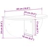 vidaXL Polica na zidu Zidne 2 pcs Umjetnički hrast 48 x 24 x 24 cm