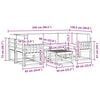 vidaXL Set vanjskih sofa s jastukom 7 pcs Prirodna i svijetlo siva