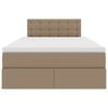 vidaXL Krevet s od storage Boja cappuccina 120 x 190 cm Lažna koža