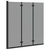 vidaXL Ograda za tu&scaron; Crna 130 x 138 cm ESG staklo i aluminij