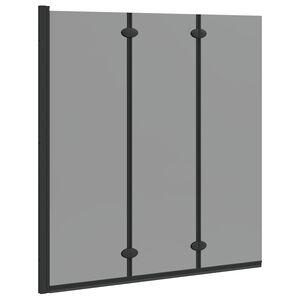 vidaXL Ograda za tu&scaron; Crna 130 x 138 cm ESG staklo i aluminij