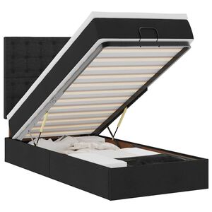vidaXL Otomanski okvir kreveta s madraca crni 80x200cm od tkanine