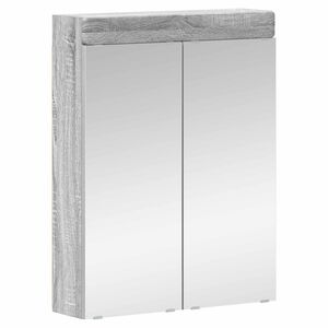 vidaXL Kupaonski ormar s ogledalom TULUM Siva Sonoma 60 x 16,5 x 78 cm