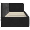 vidaXL Kutni okvir kreveta s uzglavljem Crna 80 x 200 cm Baršun