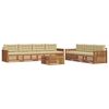 vidaXL Set vanjskih sofa s jastukom 8 pcs Prirodna i bež