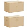 vidaXL Kutija za spremanje 2 pcs Krem 55 x 35 x 32 cm Netkana tkanina