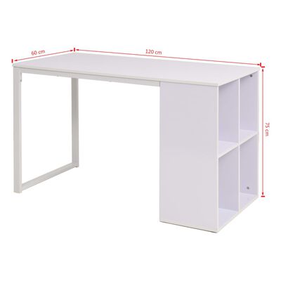 vidaXL Pisaći stol 120 x 60 x 75 cm bijeli