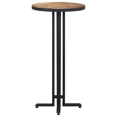 vidaXL Okrugli barski stol Ø 55x110 cm od masivne obnovljene tikovine