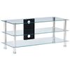 vidaXL TV stalak od kaljenog stakla prozirni 90 x 40 x 40 cm