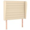 vidaXL Uzglavlje s u&scaron;ima krem 93x23x118/128 cm od tkanine