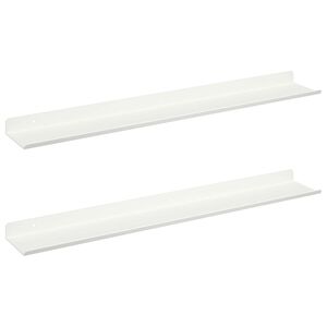 vidaXL Lebdeća polica 2 kom. Bijeli 60 x 8,5 x 2,5 cm Čelik
