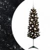 vidaXL Umjetno usko božićno drvce s kuglicom 120 cm 150 LED lampica