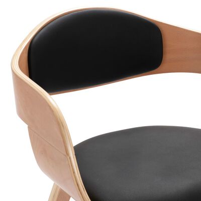 vidaXL Blagovaonske stolice 2 kom od savijenog drva i umjetne kože