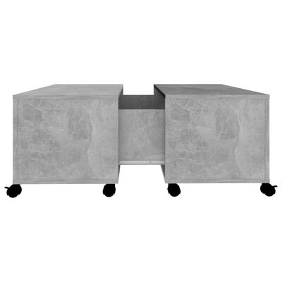 vidaXL Stolić za kavu siva boja betona 75 x 75 x 38 cm od iverice