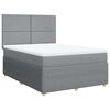vidaXL Krevet box spring s madracem svjetlosivi 140x200 cm od tkanine