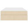 vidaXL Krevet s madracem i skladištem Krema 120 x 200 cm Poliester