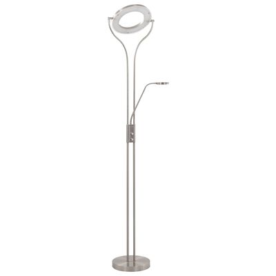 vidaXL Samostojeća svjetiljka 18 W srebrna 180 cm s prigušivanjem