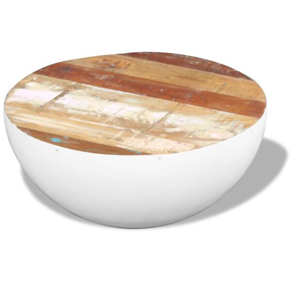 vidaXL Stolić za kavu u obliku zdjele od obnovljenog drva 60x60x30 cm