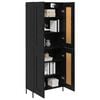 vidaXL Highboard 2 pcs Crni hrast Konstruirano drvo