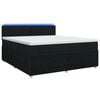 vidaXL Boxspring krevet s madracem Crna 180 x 200 cm Tkanina