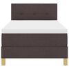 vidaXL LED Box Spring Krevet Tamno smeđa 90 x 190 cm tkanina