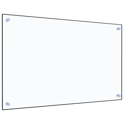 vidaXL Kuhinjska zaštita od prskanja prozirna 80x50 cm kaljeno staklo