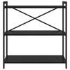 vidaXL Polica Crni hrast 80 x 30 x 85 cm Konstruirano drvo