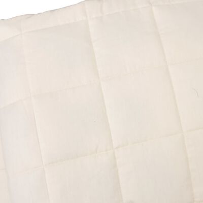 vidaXL Teška deka svijetla krem 138x200 cm 6 kg od tkanine